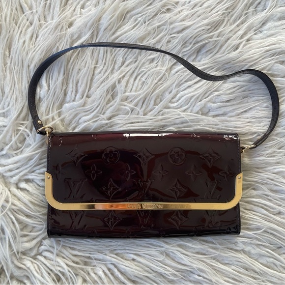 Louis Vuitton Amarante Monogram Vernis Rossmore Mm Brown Patent Leather Bag EUC - Picture 4 of 12